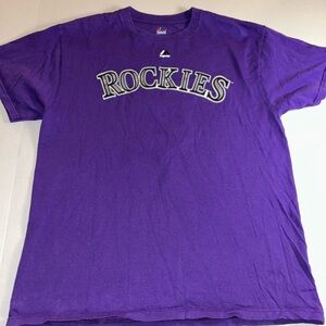 Colorado Rockies Troy Tulowitzki Majestic T Shirt Men’s Large